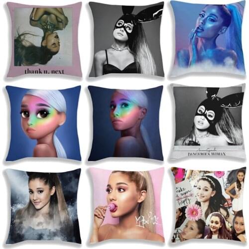 Hot Ariana Grande Pillow Case Inner Is Not Included Single Picture Pillowcase Kids Boys Girls Gifts Cover for Bedding 45*45cm