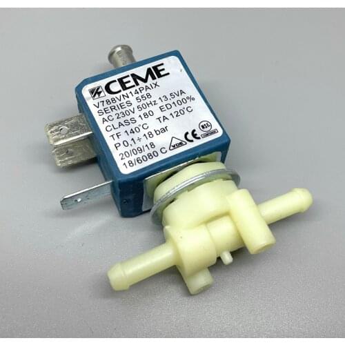 CEME V788 2 Way NO Normally Open AC230V 50HZ 18bar Water Fluid Air Steam Plastic Coffee Espresso Solenoid Valve