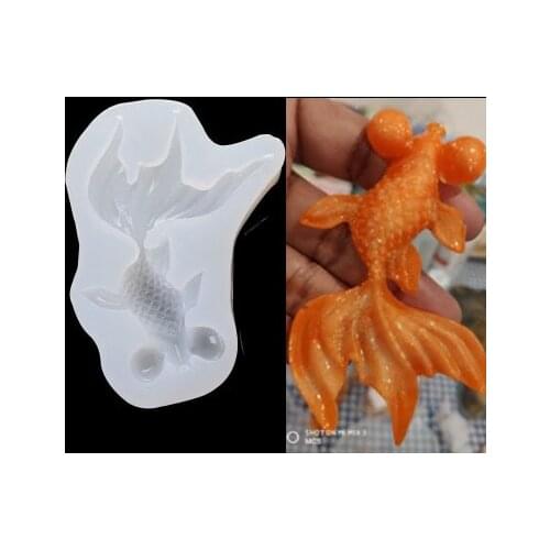 Goldfish Fish Shape Epoxy Molds Decorative Resin Mould Handmade Diy Crafts Pendant Making Jewelry Tools