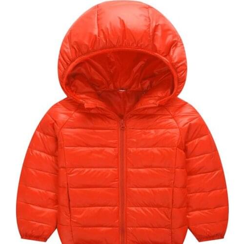 Baby Winter Cotton Coat Baby Girl Candy Cute Thick Down Boy Outerwear Snow Wear Fabric Waterproof Handle Infant Hooded Clothing