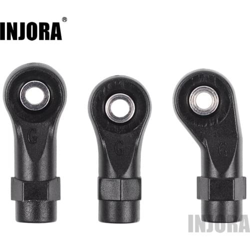INJORA 10PCS Plastic Rod Ends Link Balls for 1/10 RC Crawler Car TRAXXAS TRX-4 TRX4
