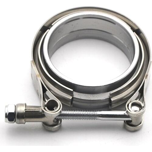 3.0"Inch SUS 304 Steel Stainless Exhaust V Band Clamp Flange Kit Quick Release Clamp Male Female Flange