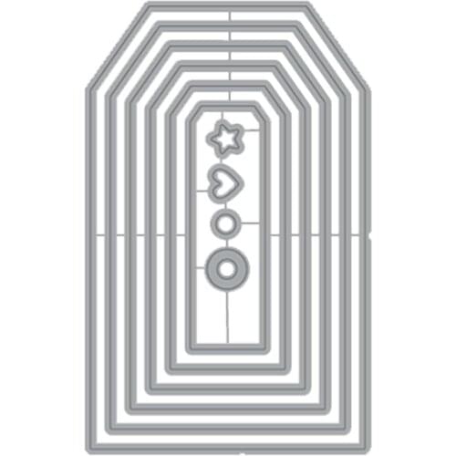 AliliArts Metal Cutting Dies Large nested tags diy Scrapbooking Photo Album Decorative Embossing PaperCard Crafts Die 2020