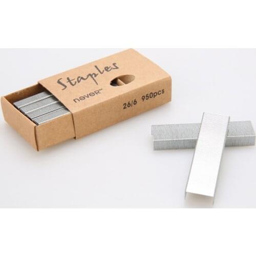 Never Creative Color Metal Staples Silver Staples For Staplers 2021 Trend Office Accessories 26/6 Stationery Supplies