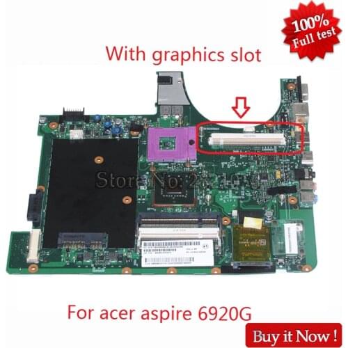 NOKOTION MBAPQ0B001 MB.APQ0B.001 For acer Aspire 6920G Laptop motherboard 1310A2184401 with graphics slot free cpu 100% test