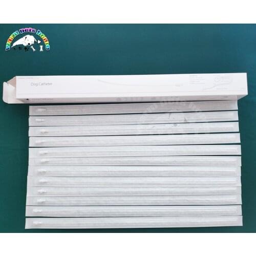 12PCS Single Foley Canine Urinary Catheter Sterile Dog Catheters Disposable Indwelling Canine Catheter Veterinary Instrument