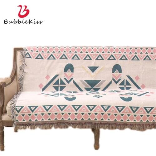 Bubble Kiss Simple Style Blanket Sofa Towel Printed Geometry Knitting Blankets For Beds Cover Home Throw Blanket Office Blankets