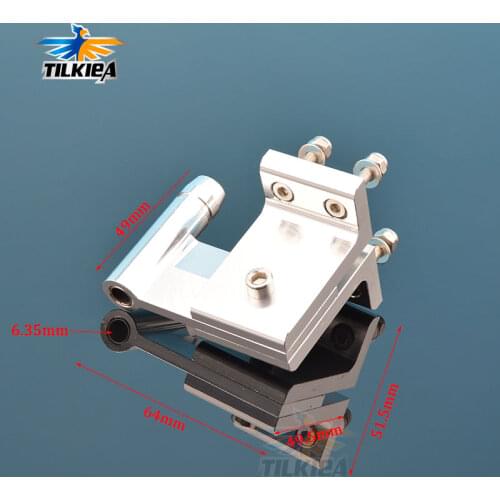 RC Boat 6.35mm Shaft Bracket Aluminum Strut For 1/4" 6.35mm Flex Cable Methanol Gasoline Boat