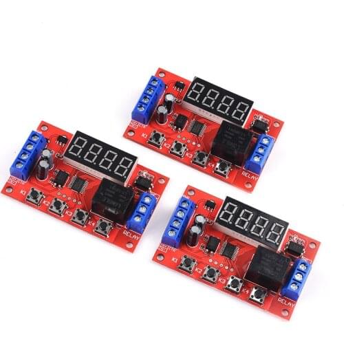 DC 5V 12V 24V 10A Adjustable Time Delay Relay Module 32 Modes LED Digital Timming Trigger Timer Control Switch Pulse Cycle