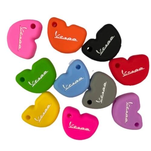 1PC Styling Silicone Rubber Key Case Cover for Vespa Enrico Piaggio GTS300 LX150 Fly 125 3vte Gts 200 250 Scooter Key Decoration