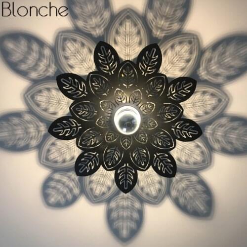 Modern Flower Shadow Wall Light Creative Wall Lamp for Living Room Bedroom Stair Nordic Led Sconce Home Decor Lighting Fixtures