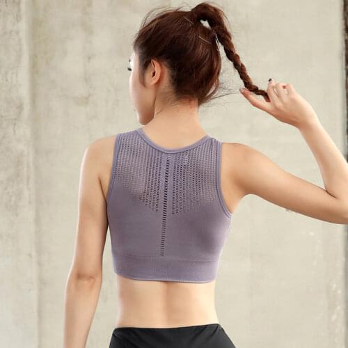 Womens Seamless Bra Running Brassiere Underwear Chest Sleep Yoga Sports Bra Vest Top Bralette Gathered Without Steel Ring