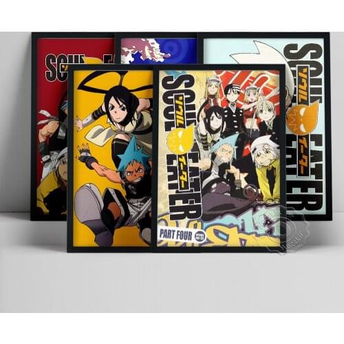 Japanese Manga Soul Eater Poster, Anime Cartoon Character Art Prints, Japan Comic Wall Painting, Kids Room Wall Decor, Fans Gift