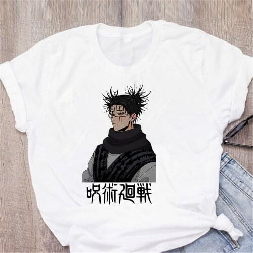 Japanese Anime Women Tshirt Jujutsu Kaisen Printed Unisex Short Sleeve T Shirt Cool Cartoon Casual T-shirt Female Streetwear Top