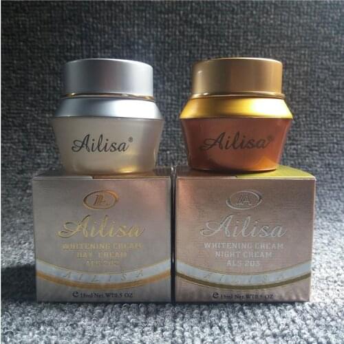100% Ailisha Whitening Cream Set `Remove freckle`Anti Dark Acne Skin Fade Out Cream(day cream+night cream)