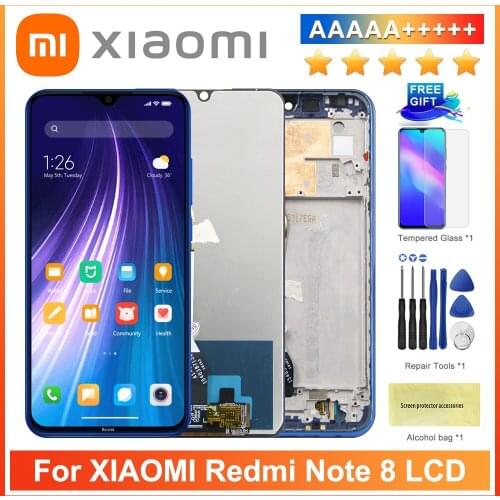 100% Original 6.3'' For Xiaomi Redmi Note 8 LCD Display Screen Digitizer Assembly Replacement For Redmi Note8 LCD Touch Screen