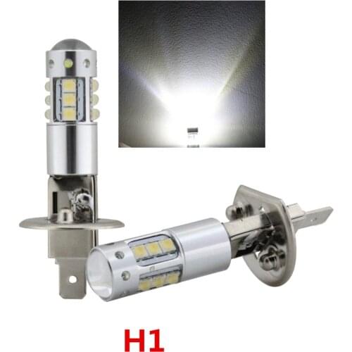 2 Pcs High Quality!80W 14-SMD Cree Chips 4 Side-Shine H1 or H3 LED Bulbs For Fog Lights or High Beam Daytime Running Lights