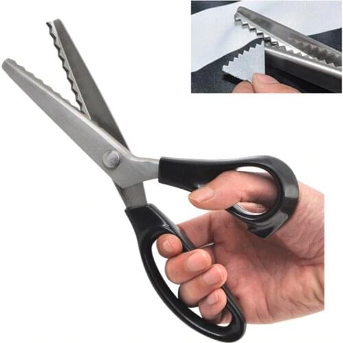 23.5cm Zig Zag Sewing Cut Dressmaking Tailor Shear Pinking Scissor Leather Craft Fabric Upholstery Tool Textile DENIM