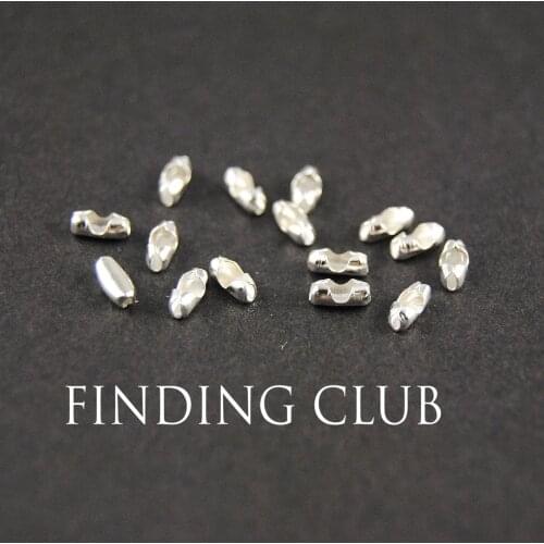 300 pcs Metal Ball Chain Connector End Caps fitting 1.5mm bead chain link Clasp Findings and Component