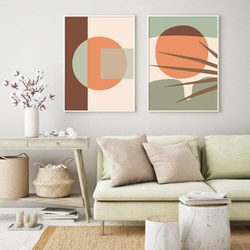 Abstract Morandi Color Geometry Bohemia Canvas Painting Wall Art Prints Posters Pictures Bedroom Home Interior Decor No Frame