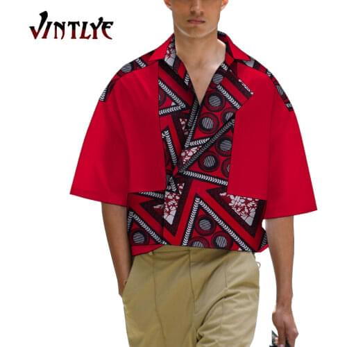 African Men Clothing Dashiki Blouse Casual Summer Men Shirt Traditional Nigerian Men Clothes Bazin Riche Plus Size WYN1417