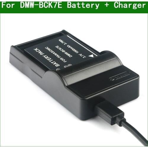 DMW-BCK7 NCA-YN101G Camera Battery + Charger for Panasonic DMC-FH2 FH4 FH5 FH6 FH7 FH8 FH24 FH25 FH27 FP5 FP7 FS18 FS22 FS28