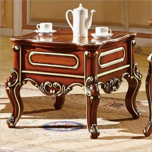 Antique Style Italian small table, 100% Solid Wood Italy Style Luxury Table Set pfy701