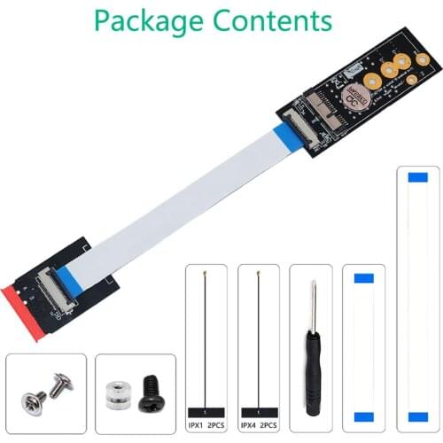 BCM94360CD/BCM94360CS2/BCM943224PCIEBT2 Card To M.2 Key A/E Cable For Mac OS and and Hackintosh
