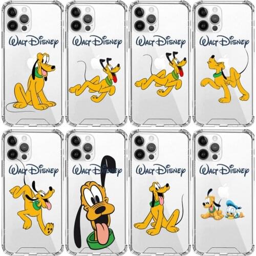 Disney Pluto Anime Style Phone Case cover For iphone 12 pro max 11 8 7 6 s XR PLUS X XS SE 2020 mini Transparent cell