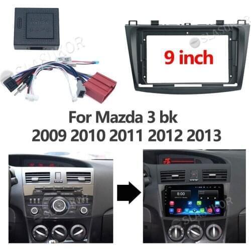 For Mazda 3 bk 2009 - 2013 2010 2011 2012 Fascias Car DVD Frame canbus Din 9 Inch Player Dashboard Adaptor Refitting Facia Panel