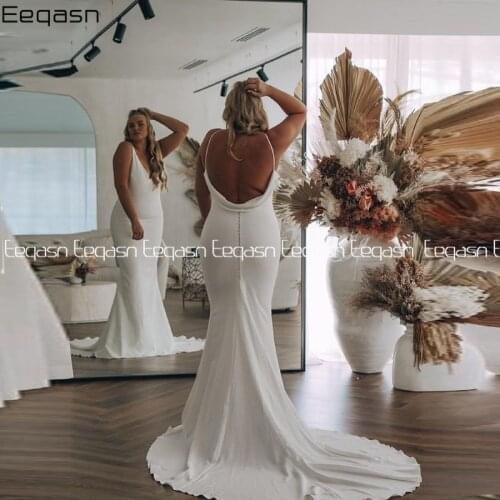 Eeqasn Mermaid Silhouette Wedding Dresses