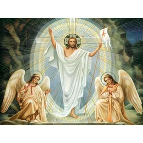 GLymg 5d Diamond Painting Jesus And His Angels Rhinestones Embroidery Diamond Embroidery Craft Painting Wall Arts Decor