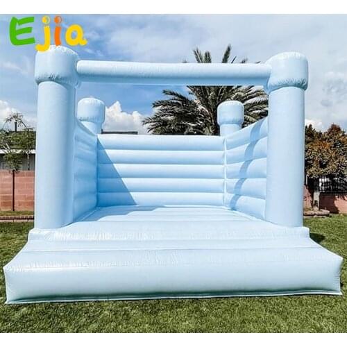 Best Selling White &Pastel Pink /Blue Colorful Inflatable Wedding Jumping Bounce House Bouncy Castle For Party Wedding Event