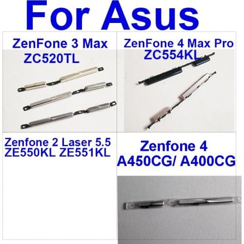 Volume & Power Side Button For Asus Zenfone 4 Max Pro Octa Core ZC554KL On/off Power Volume Control Switch SideKey Replacement