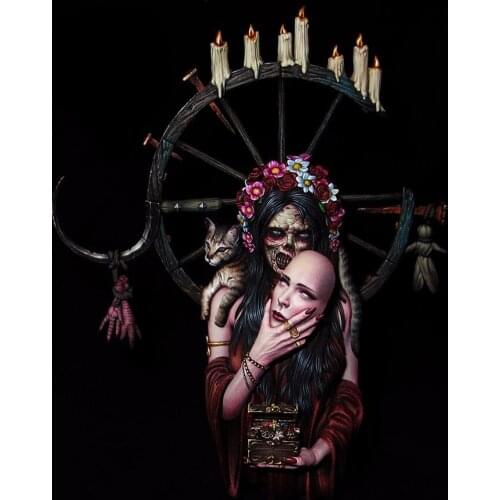 1/10 ancient woman warrior with Mask BUST Resin figure Model kits Miniature gk Unassembly Unpainted