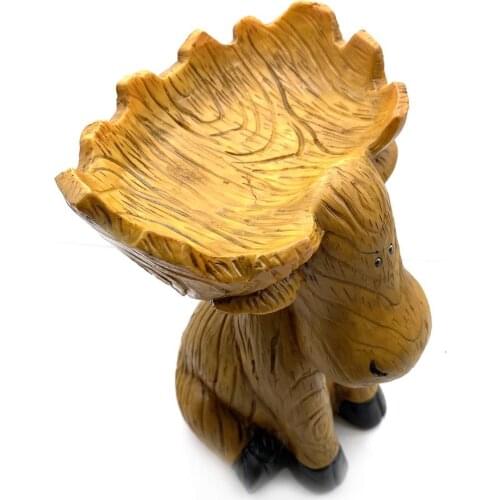 Bird Water Feeder Resin Parrots Feeders Drinker Birth Baths Pets Moose Statue Bird Feeder Bird Feeder Garden Outdoor Courtyard