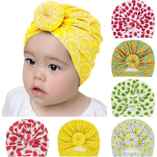 MAYA STEPAN 1 PCS Children Baby Kawaii Fruit Hat Kids Cap Girl Photography Props Spring Autumn Modis Turban Infant Props Beanie