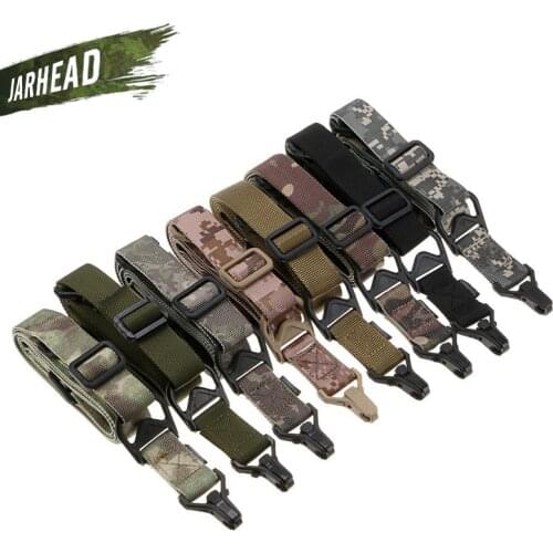 Multi-Mission 2 Point Tactical Rifle Sling Adjustable Military Sling Strap Multifunction Single Gun Belt Camera Safety Rope