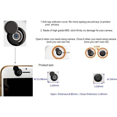 New Webcam Cover Privacy Protection Shutter for Smartphone Laptop Desktop Camera Protector Cover Shield Anti-hacker