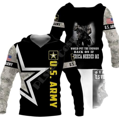 NewFashion Newest USA Eagle Military Army Suits Soldier Veteran Camo Pullover 3DPrint Men/Women Harajuku Funny Casual Hoodies 28