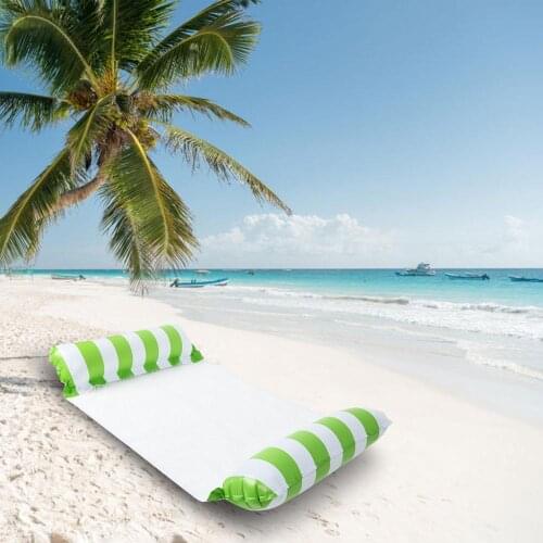 New Summer Water Hammock Foldable Air Mattress Strips Swimming Pool Lounge Bed Swim Inflatable Floating Chair Toy