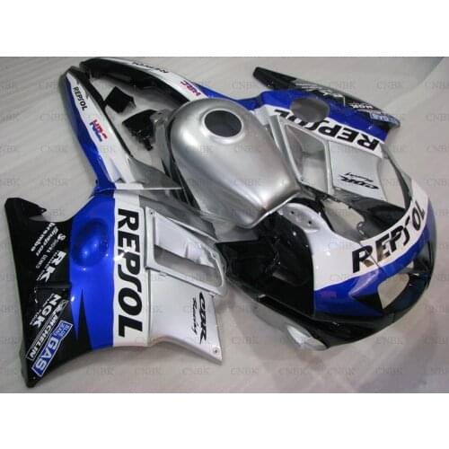 For CBR600 F2 1991 - 1994 Fairing for Honda Cbr600 93 94 Blue Black Silver Repsol Plastic Fairings Cbr 600 1992 Body Kits