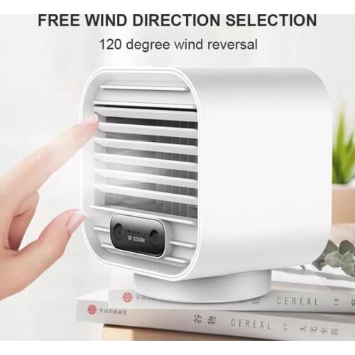 Portable Mini Air Conditioner Cooler 2000mAh Usb Rechargeable Humidifier Purifier For Home Office Quiet Cooling Air Conditioning