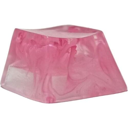 Transparent Pink Smog Resin Keycap Mechanical Keyboard Keycap R4 Cherry Profile
