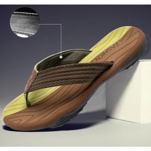 Summer Couples Men And Women Fashion Trend Flip Flops Home Slippers Non-Slip Beach Sewing Cool Student Clip Outside Slides