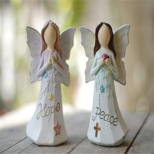 EUROPEAN LOVE ANGEL FAIRY DECORATION FIGURINES HAND-CARVED RESIN CRAFT COFFEE CLOTHING WINDOW DECORATION WEDDING GIFT HOME DECOR
