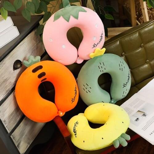 U Shaped Memory Foam Travel Neck Pillow Cartoon U Shaped Soft Slow Rebound Space Travel Pillows Neck Cervical Health Bedding