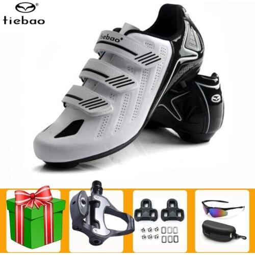 Tiebao Cycling Shoes Road Triathlon Men Women Self-Locking Ultra-Light Bike Sneakers Sapatilha Ciclismo Racing Bicycle Bicicleta