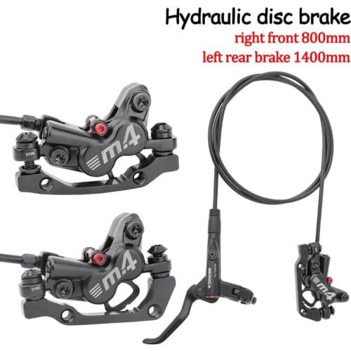 MTB Brake Bicycle Hidraulic MT420 160mm Disc Brake Four-Piston Right Front/Left Rear Brake 800/1400mm Bike Oil Brake