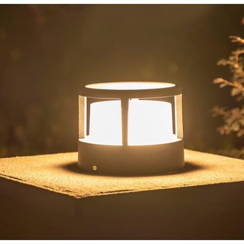 Waterproof 10W 12W Outdoor Garden Column Light Landscape Courtyard Deck Post Pillar Light Villa Pathway Fence Pillar Lighting